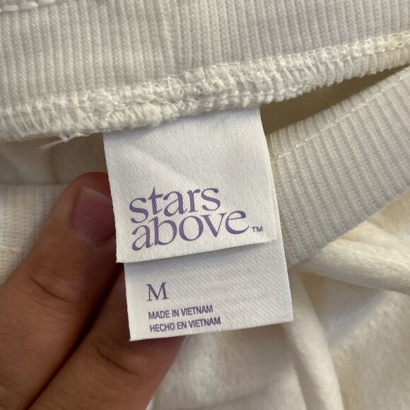 NWT Star Above Women's Lounge Sleep Jogger Pants Off White SIZE Medium - Picture 7 of 16